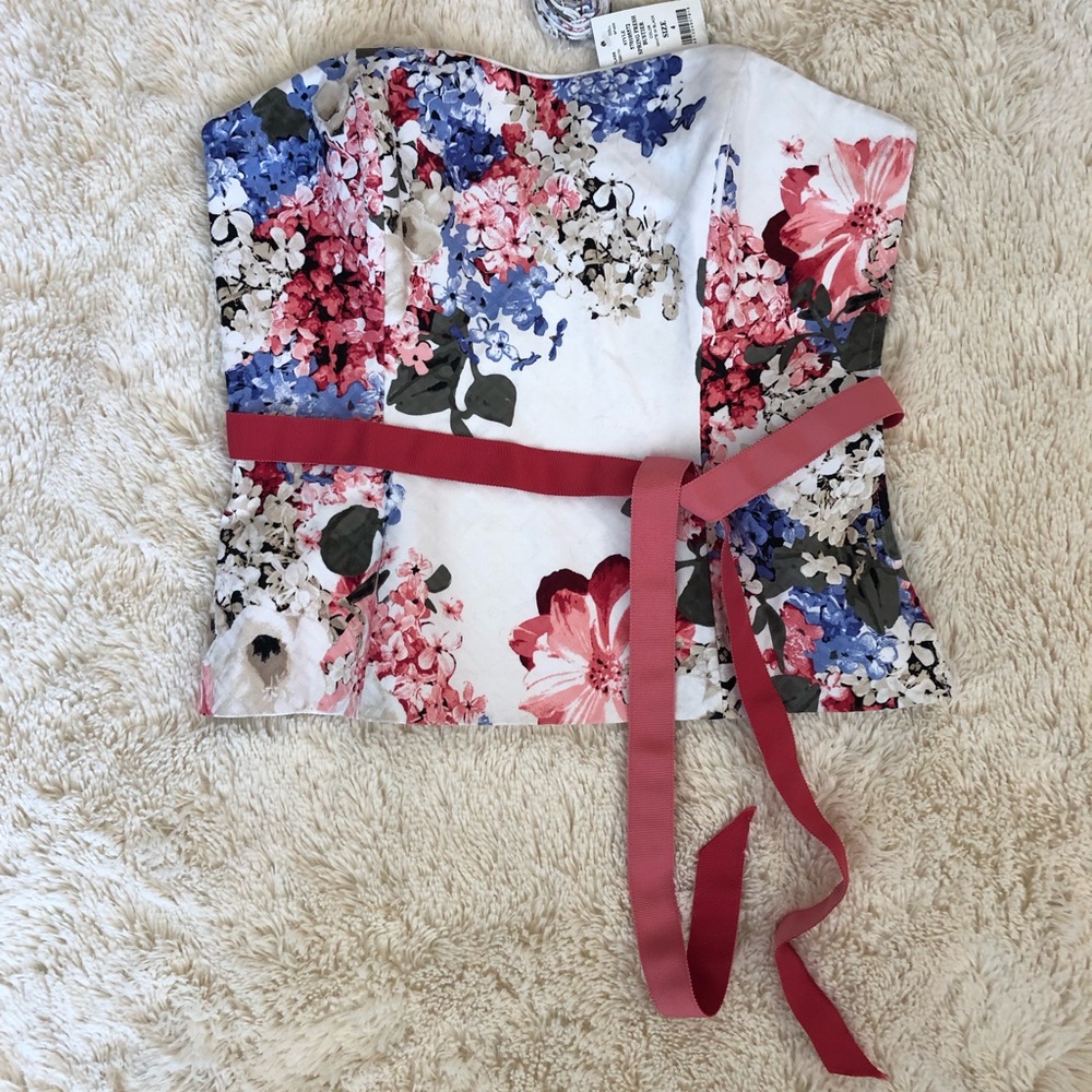 White House Black Market - Floral Bustier size 4